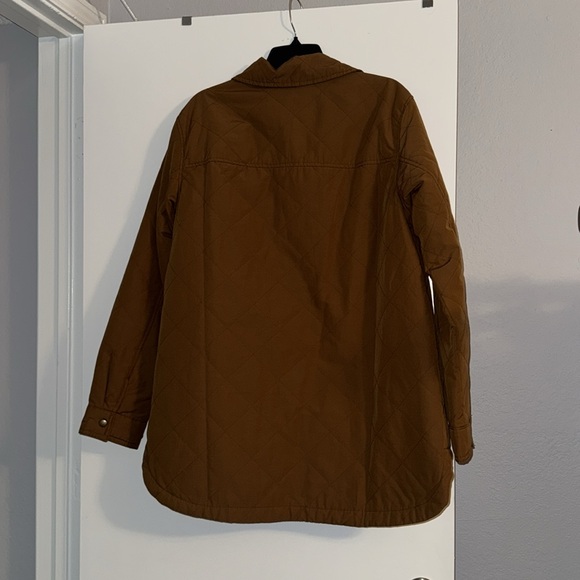 Old Navy Quilted Shacket - Chestnut Brown Size Large Tall - Picture 2 of 4